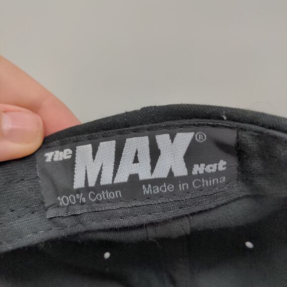 Hollow Contracting The Max Hat Strapback Cap OSFA Black Embroidered Logo - Picture 12 of 12